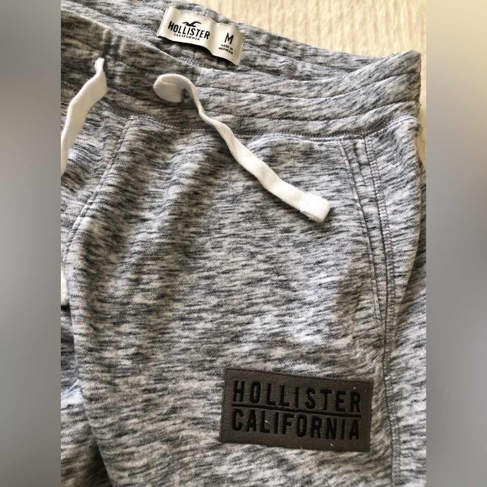 Hollister gray/white sweatpants